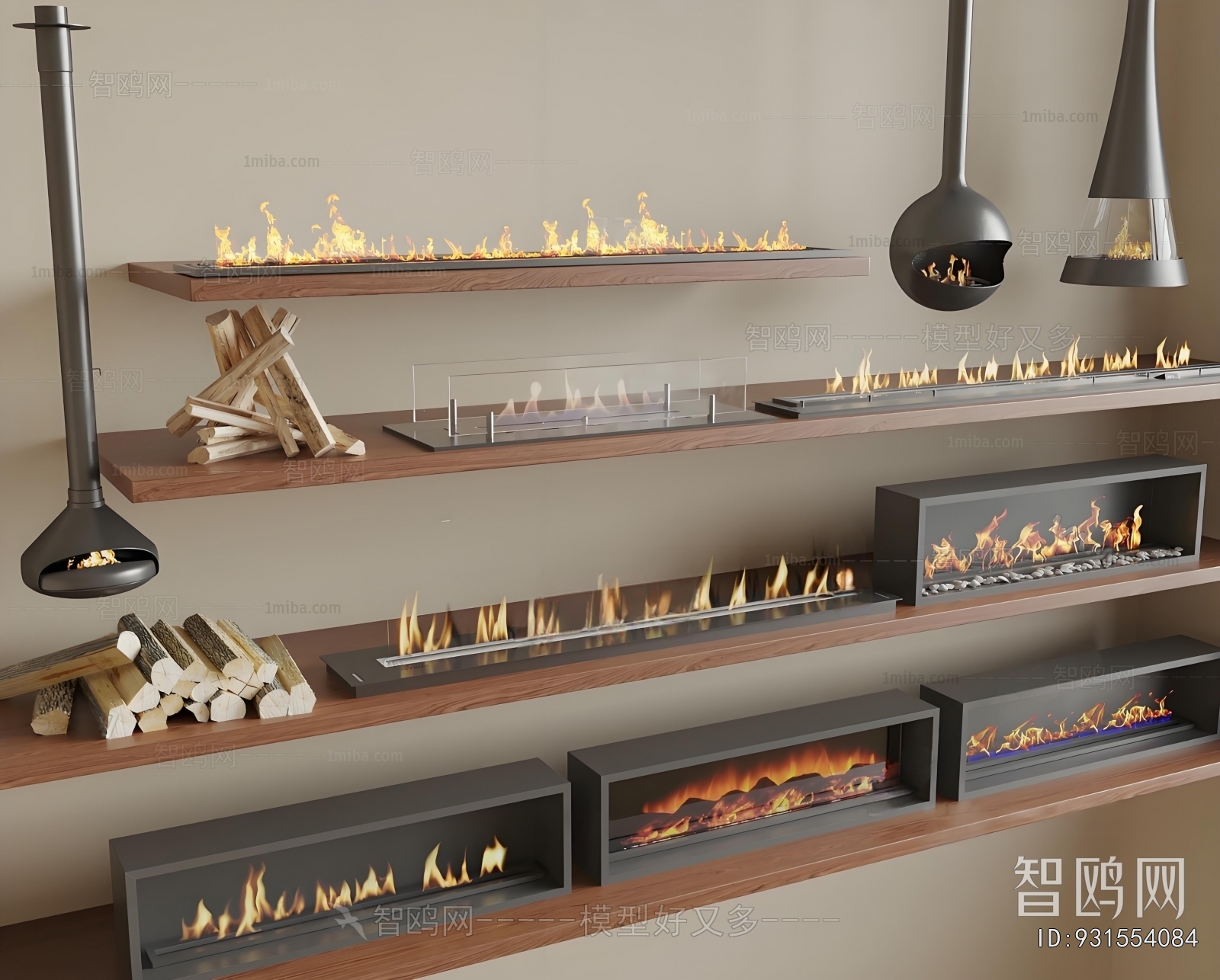 Modern Electronic Fireplace