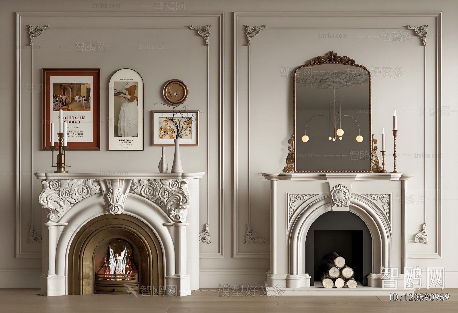 French Style Fireplace