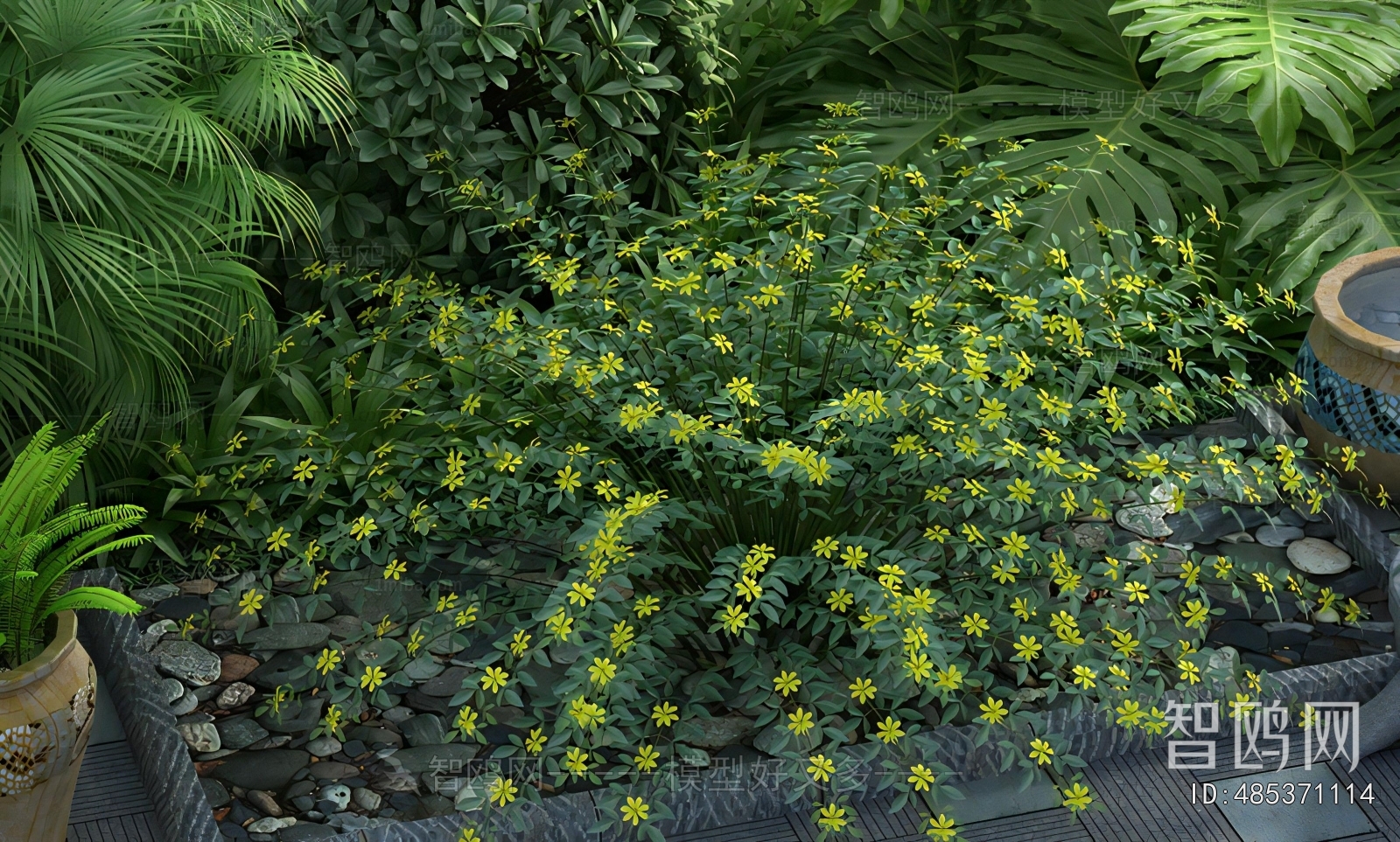 Modern Flowers And Grass