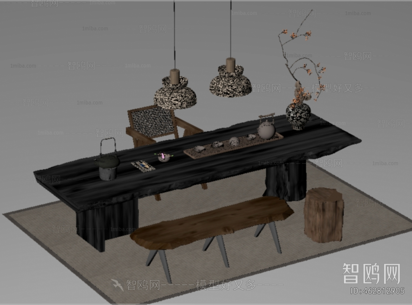 Wabi-sabi Style Tea Tables And Chairs