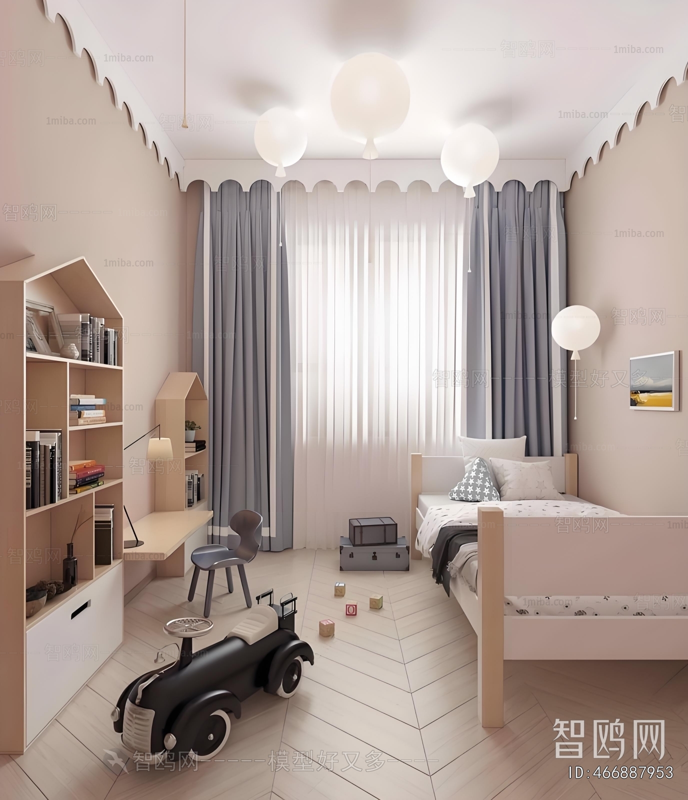 Nordic Style Girl's Room Daughter's Room