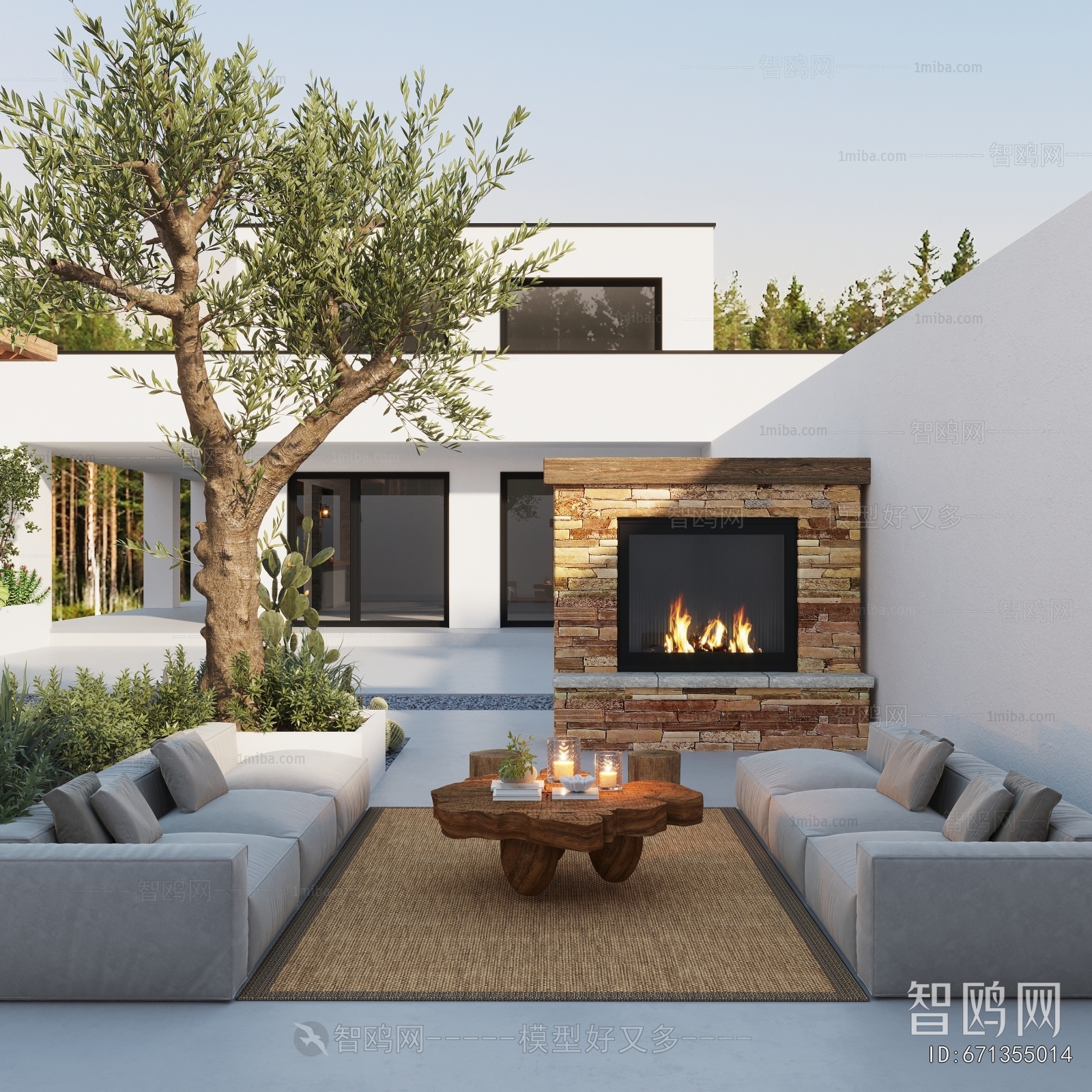 Modern Courtyard/landscape
