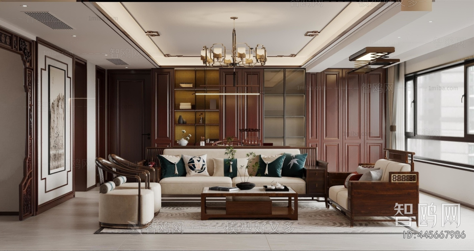 New Chinese Style A Living Room