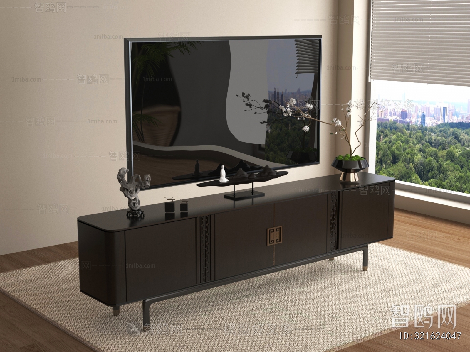 New Chinese Style TV Cabinet