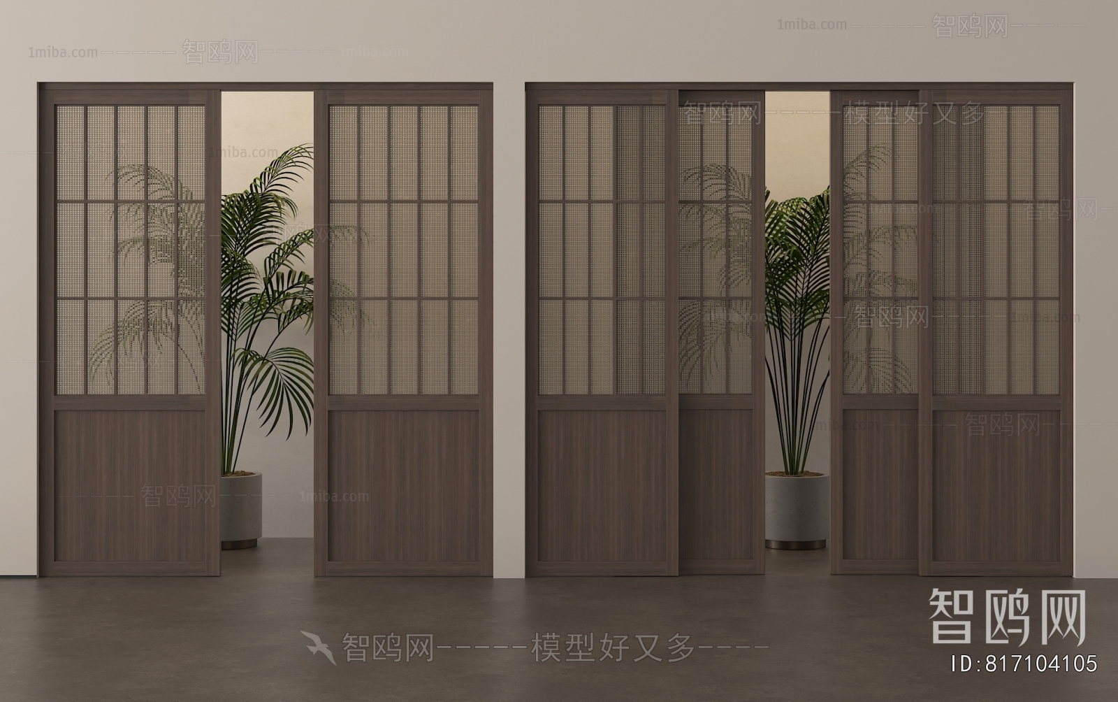 Wabi-sabi Style Sliding Door