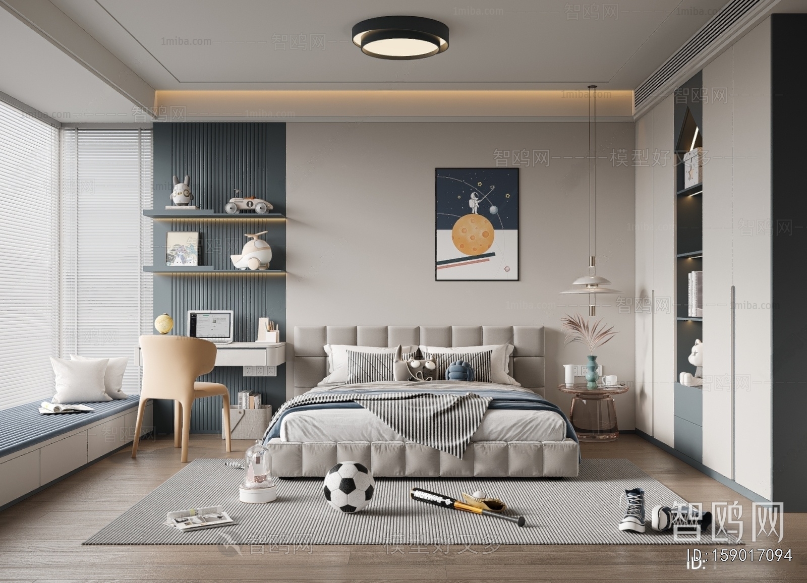 Modern Boy's Room And Son's Room