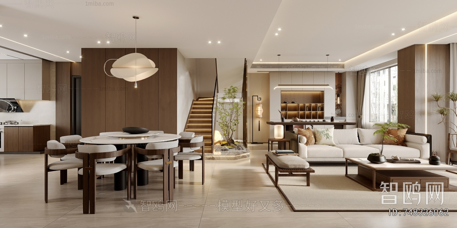 New Chinese Style A Living Room