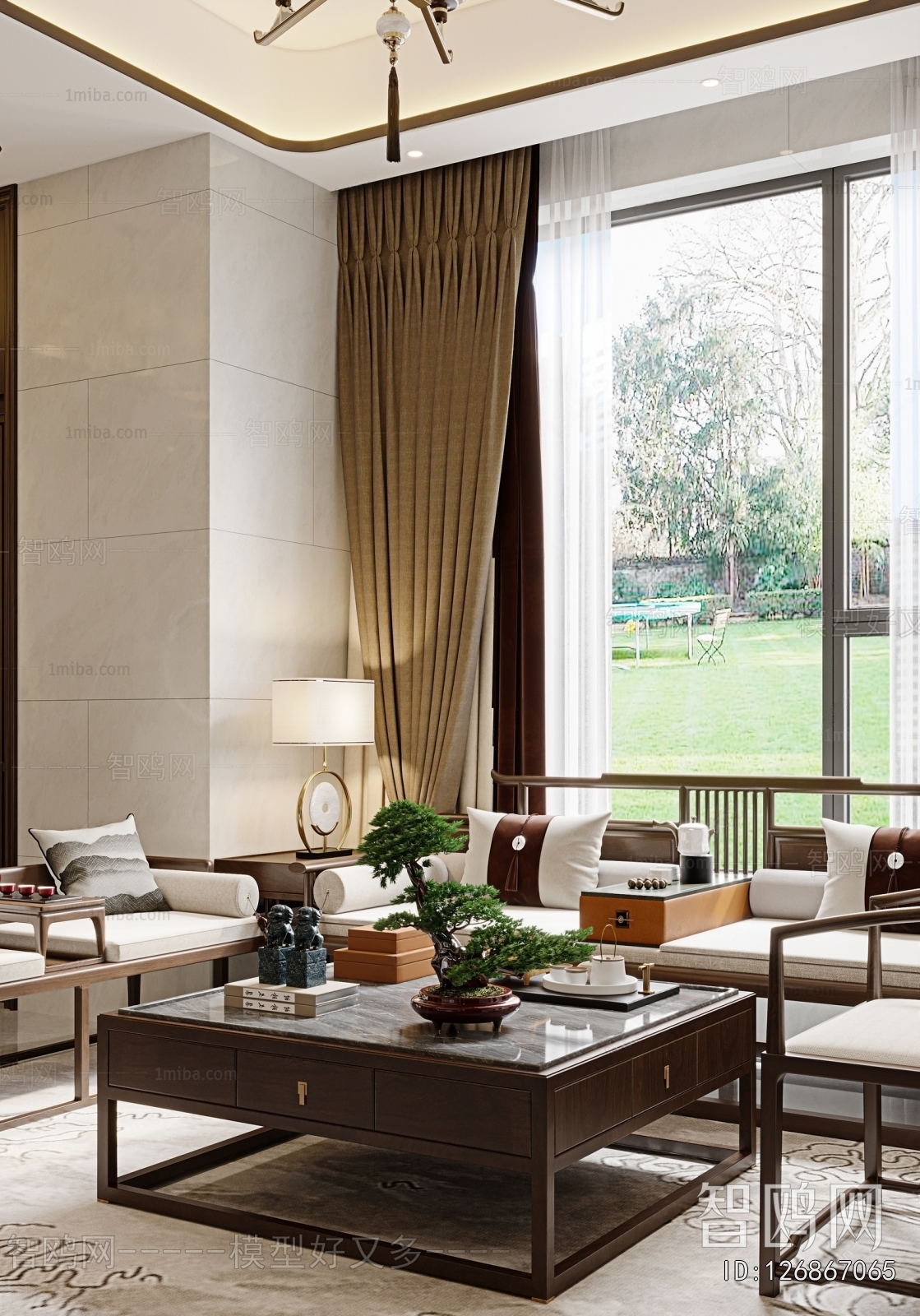 New Chinese Style A Living Room