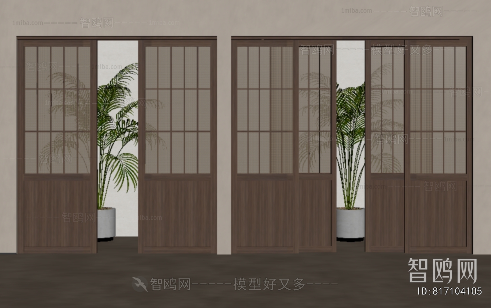 Wabi-sabi Style Sliding Door