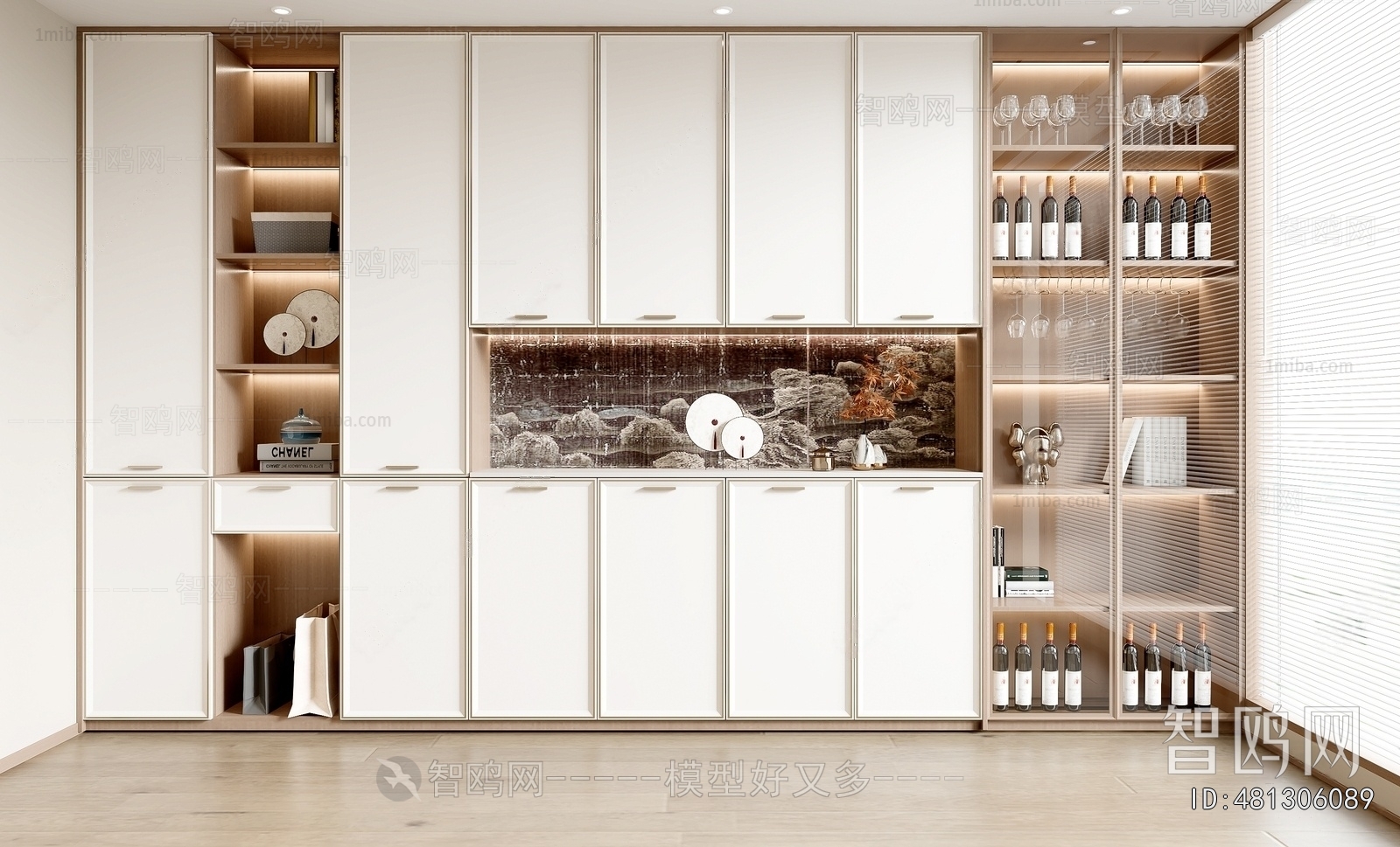 New Chinese Style Wine Cabinet