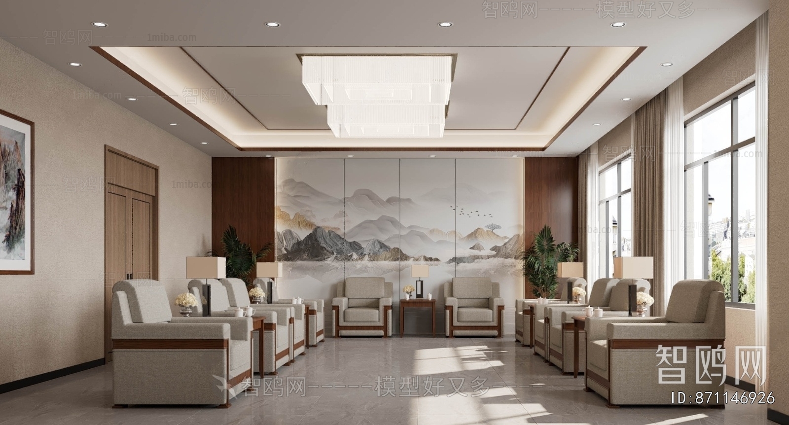 New Chinese Style Reception Room