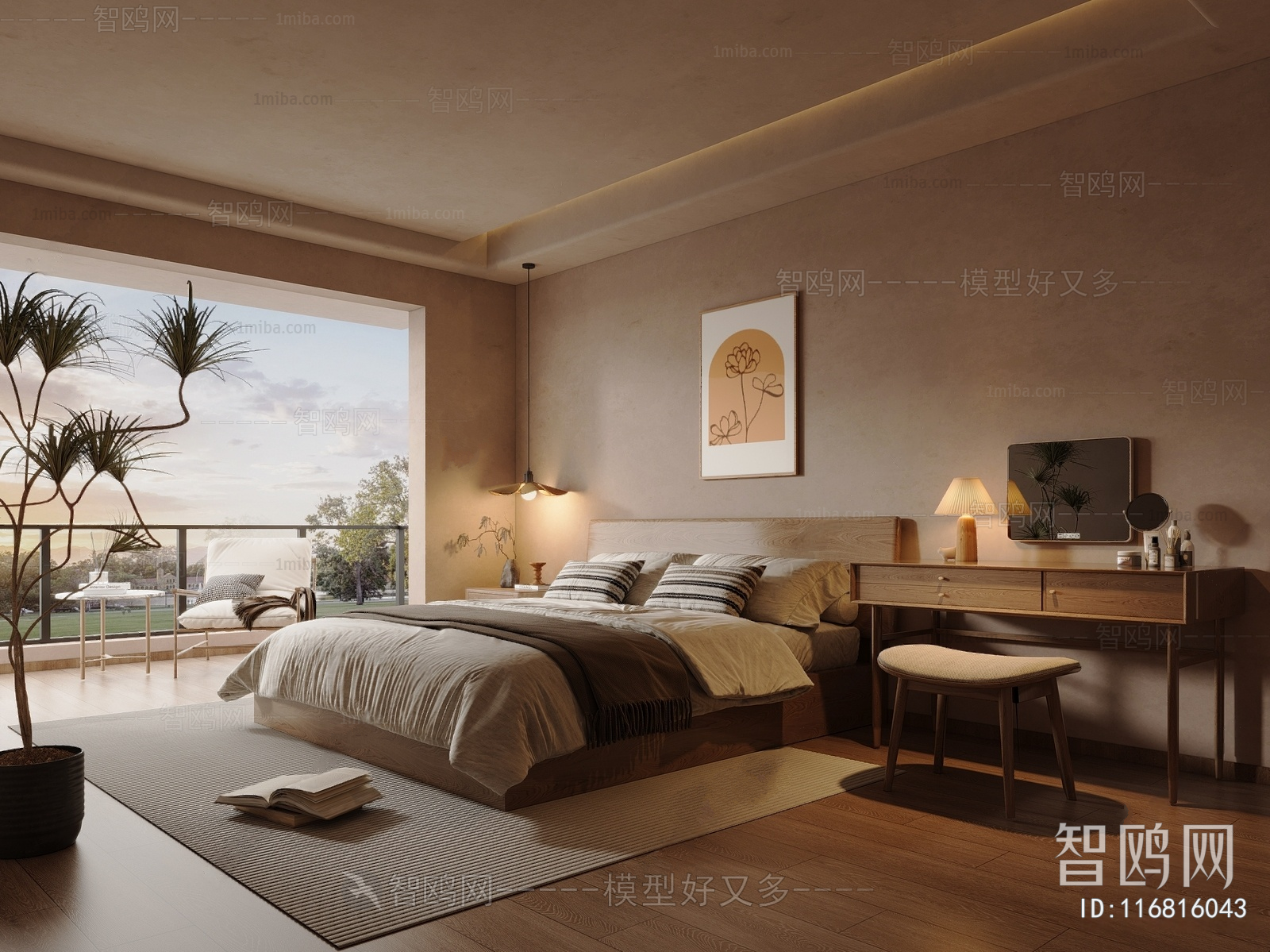 Wabi-sabi Style Bedroom