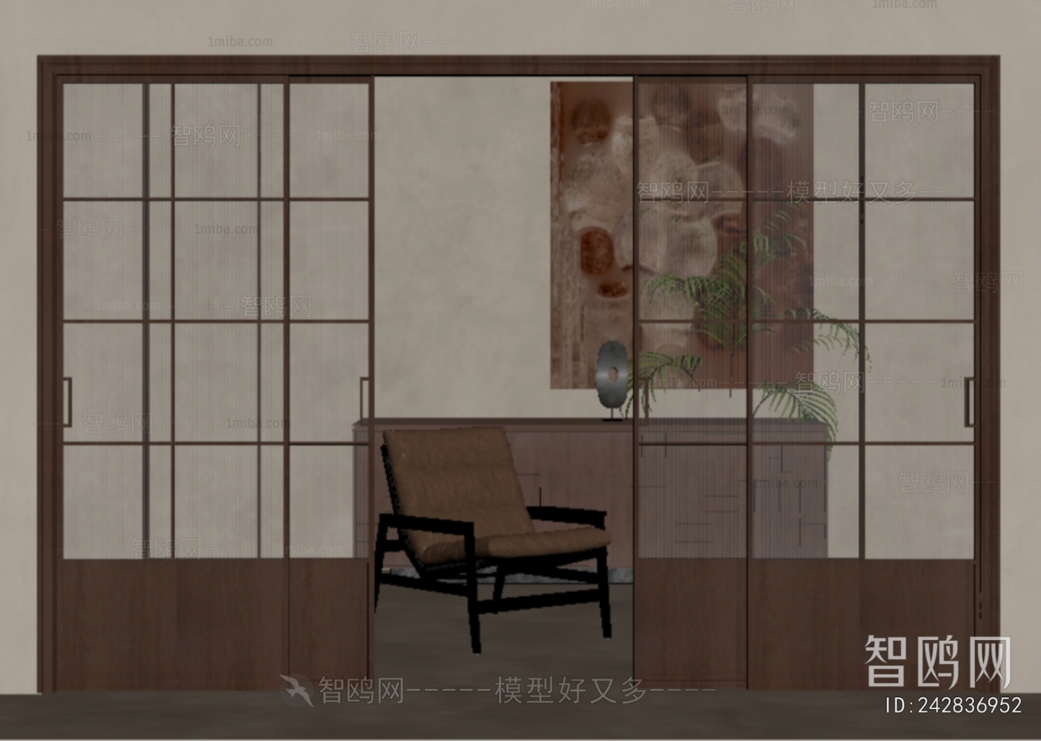 Wabi-sabi Style Sliding Door