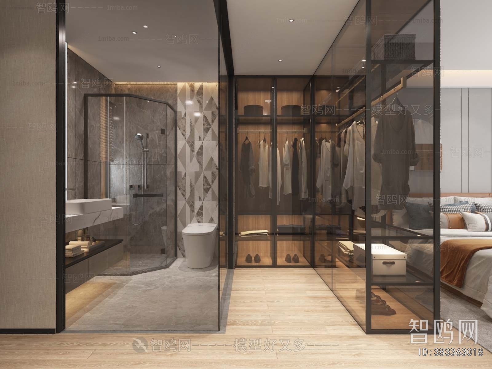 Modern Clothes Storage Area