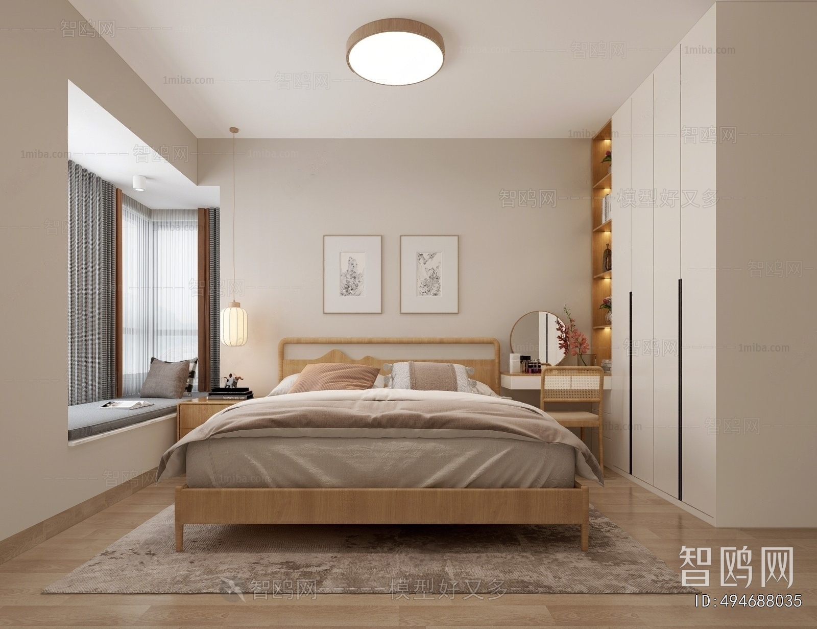 New Chinese Style Bedroom