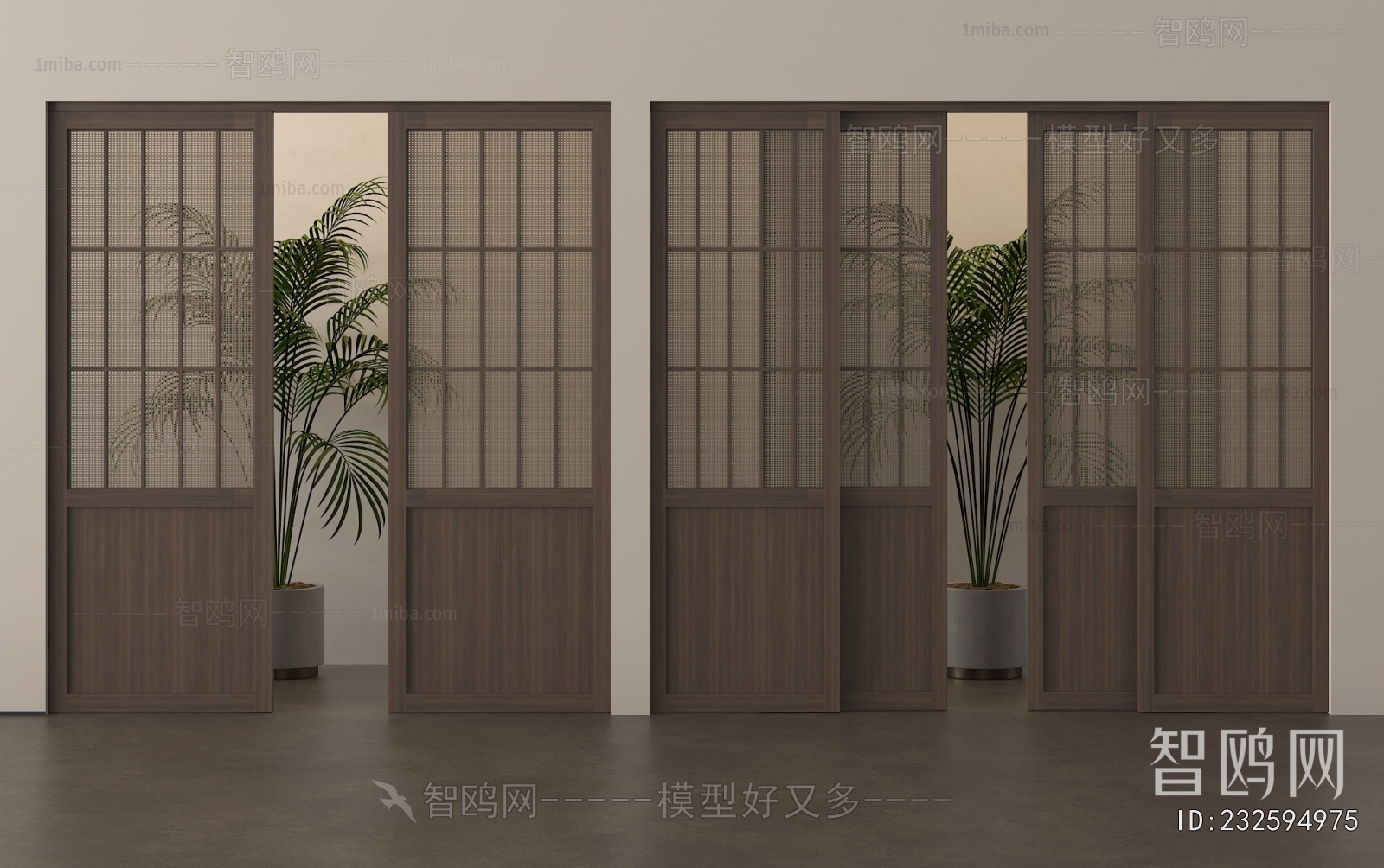 Wabi-sabi Style Sliding Door