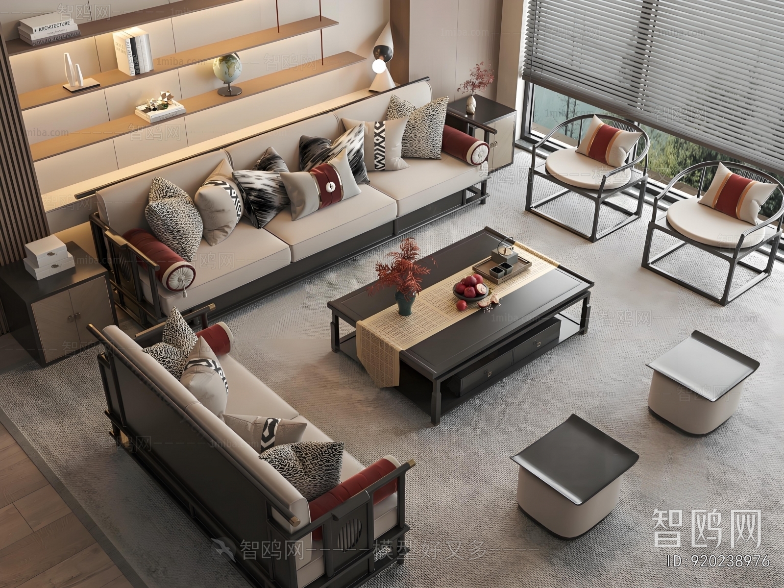 New Chinese Style Sofa Combination