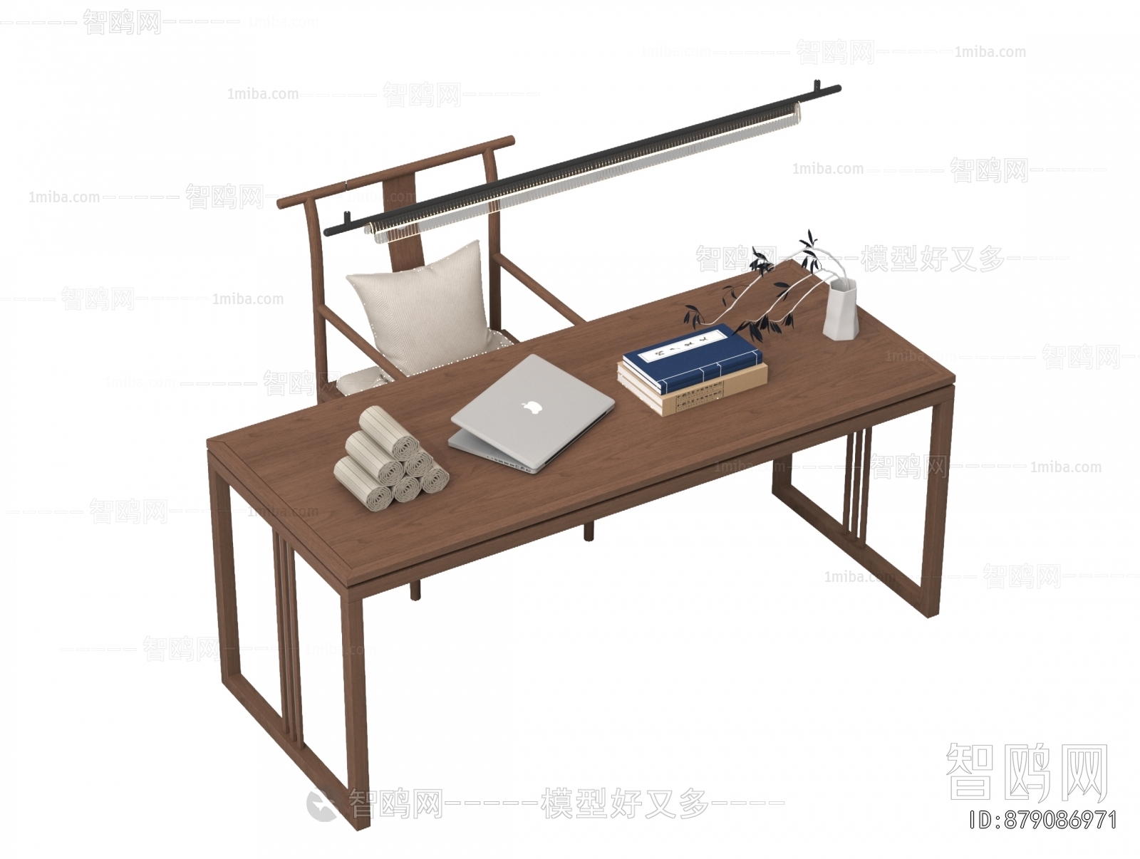 New Chinese Style Computer Desk And Chair