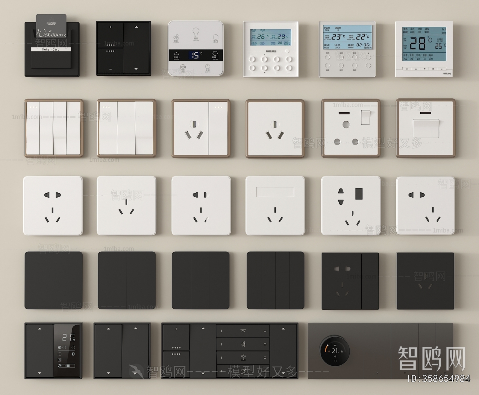Modern Switch Socket Panel