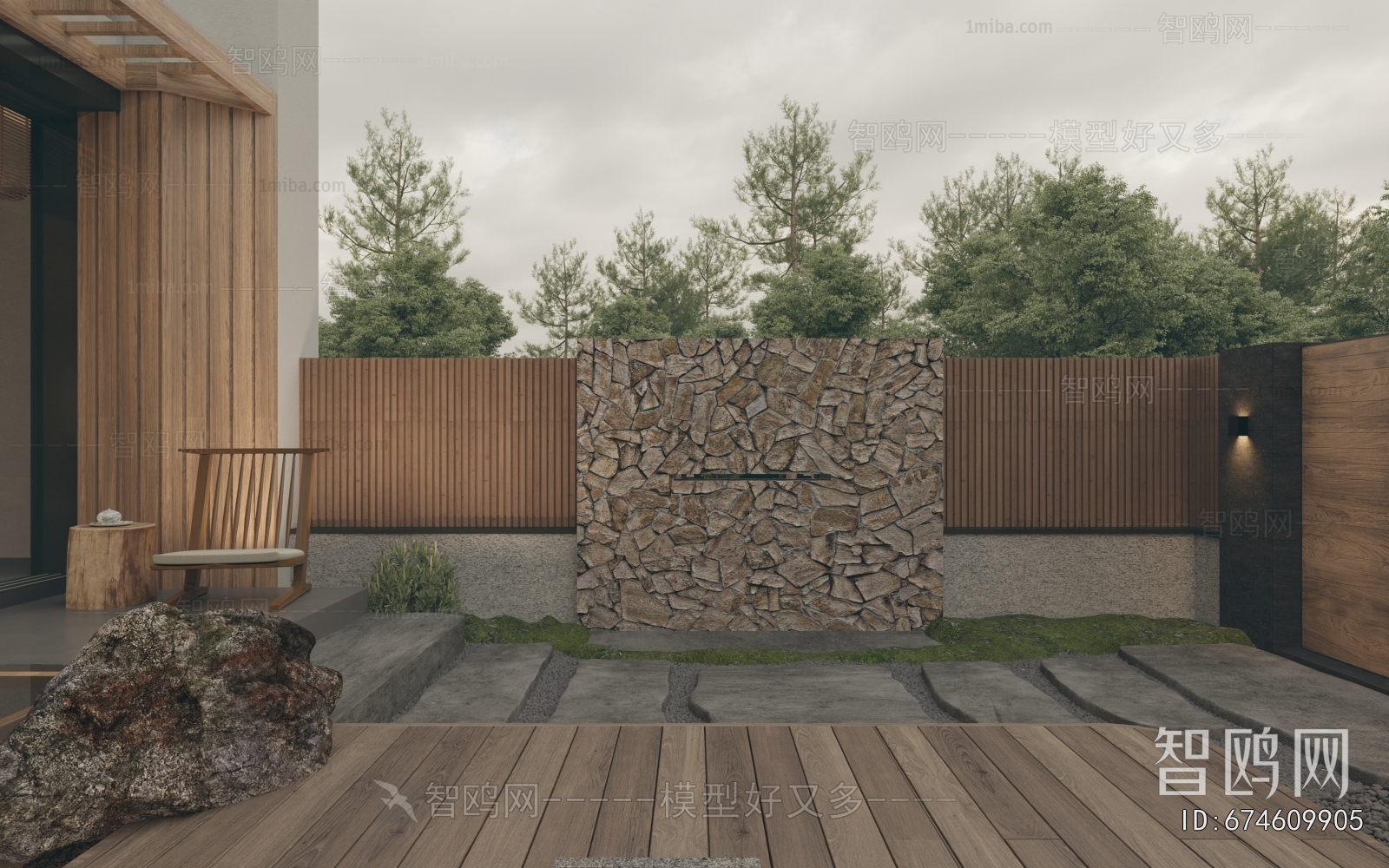 New Chinese Style Courtyard/landscape