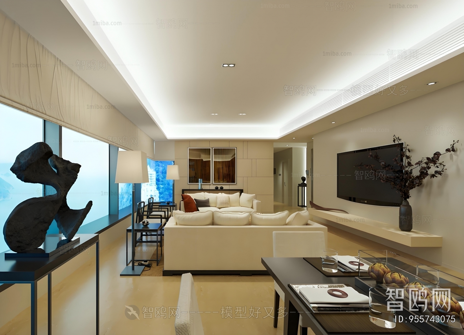 New Chinese Style A Living Room