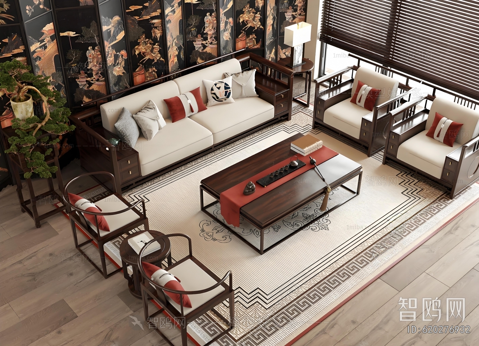 New Chinese Style Sofa Combination