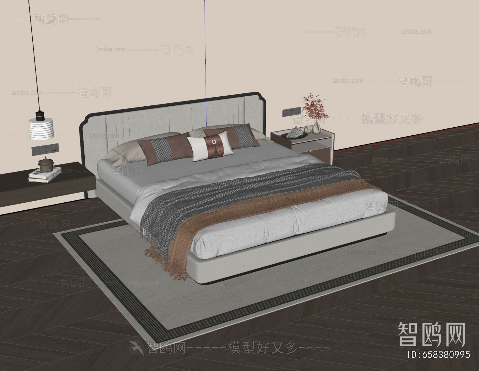New Chinese Style Double Bed