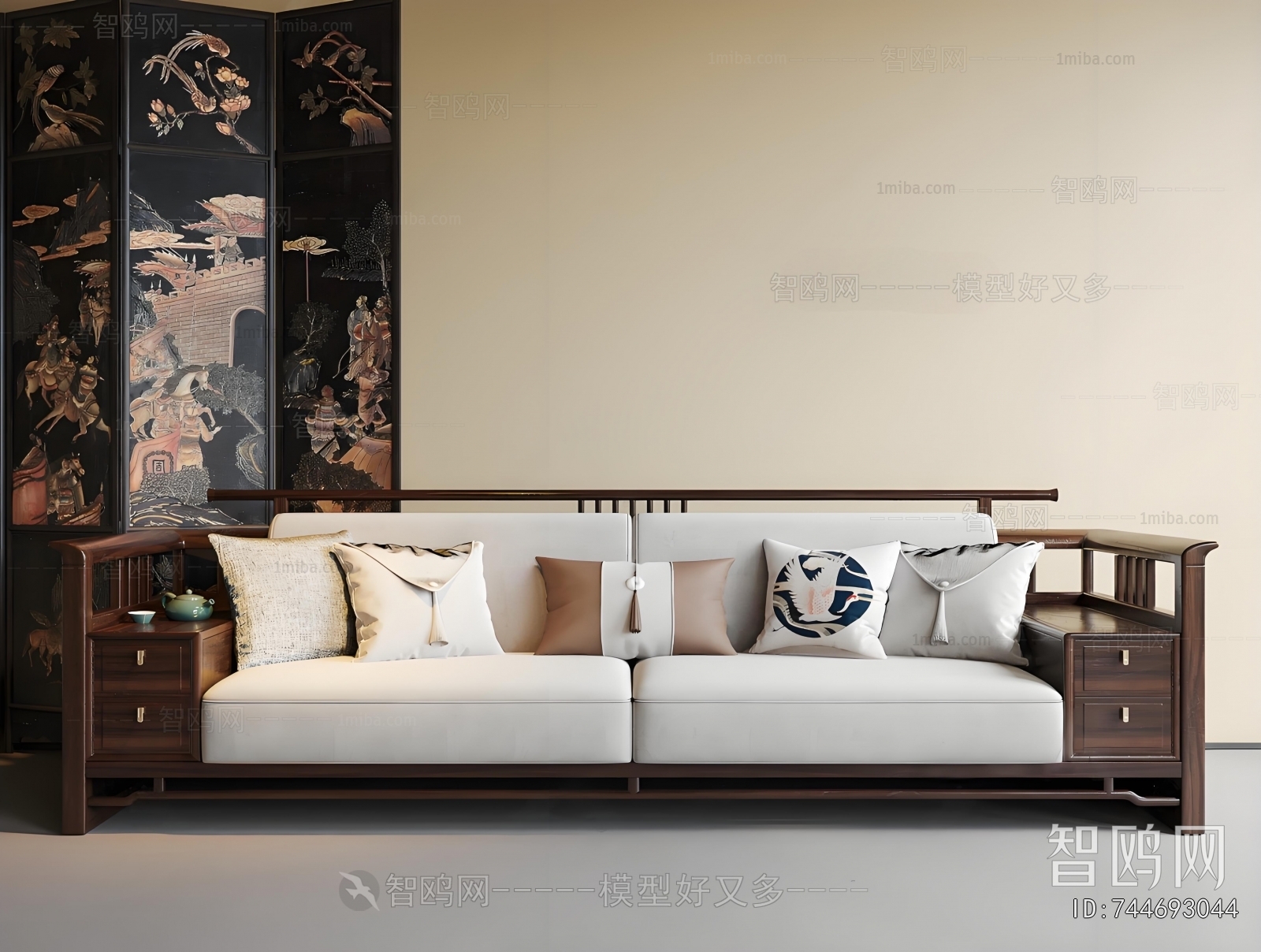 New Chinese Style Multi Person Sofa