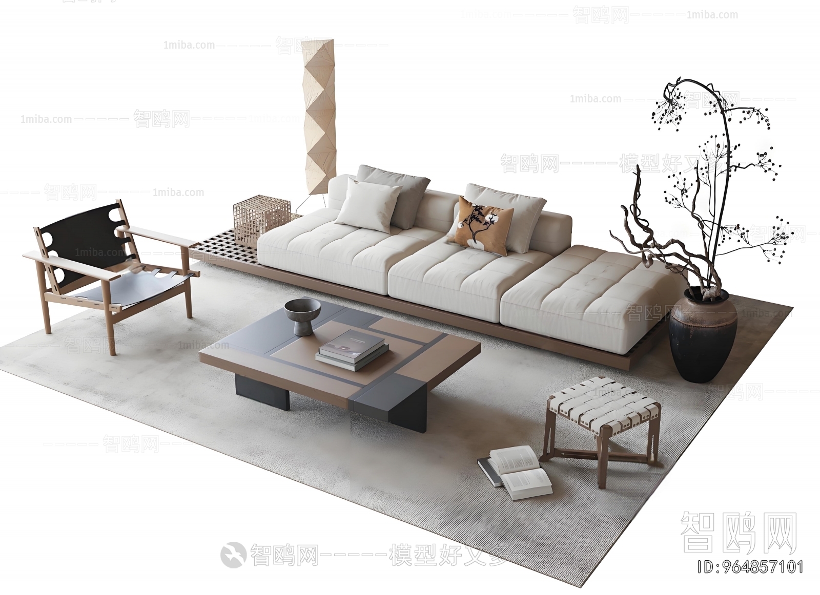 Wabi-sabi Style Sofa Combination