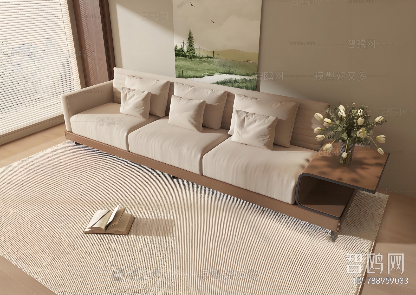 Modern Three-seat Sofa