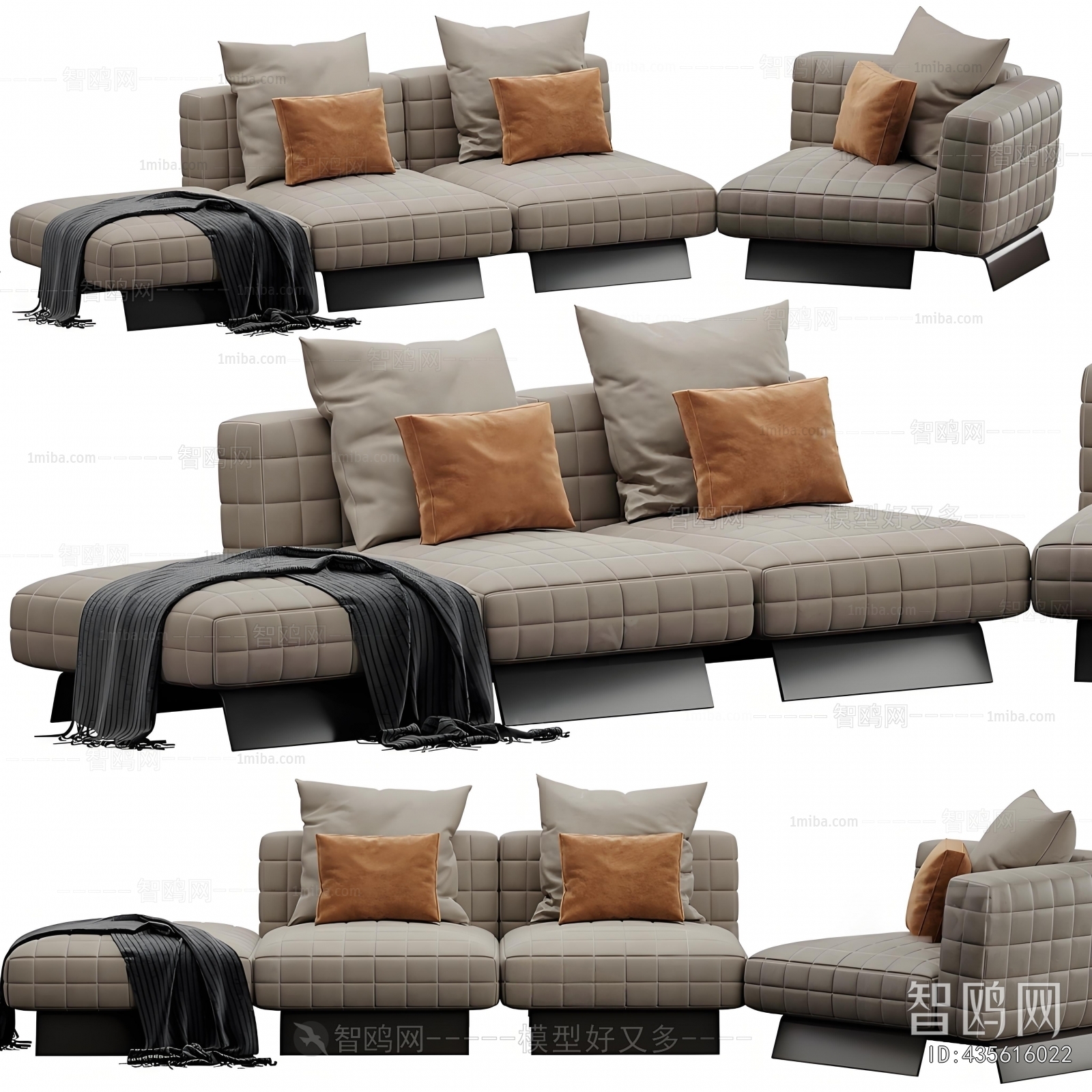 Modern Multi Person Sofa