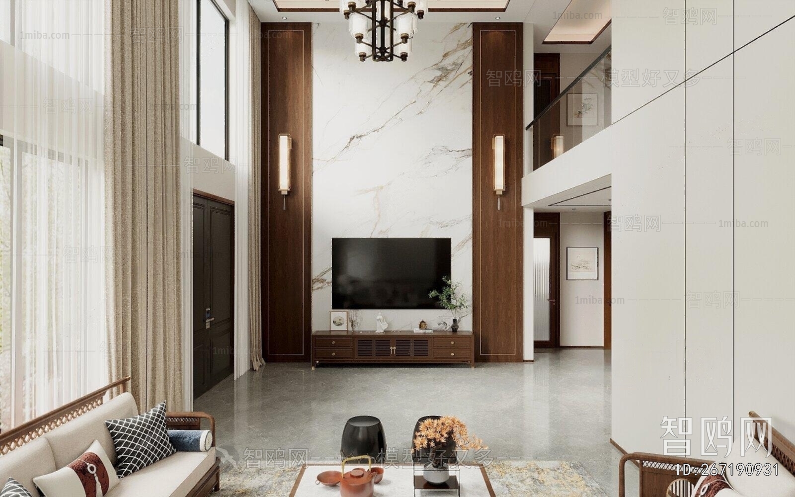 New Chinese Style A Living Room