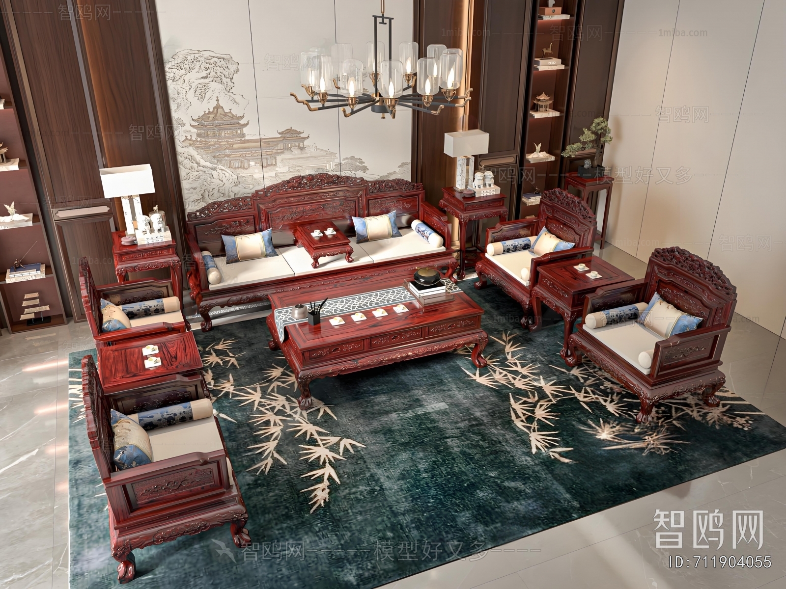 Chinese Style Sofa Combination