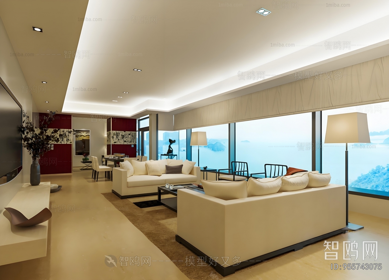 New Chinese Style A Living Room