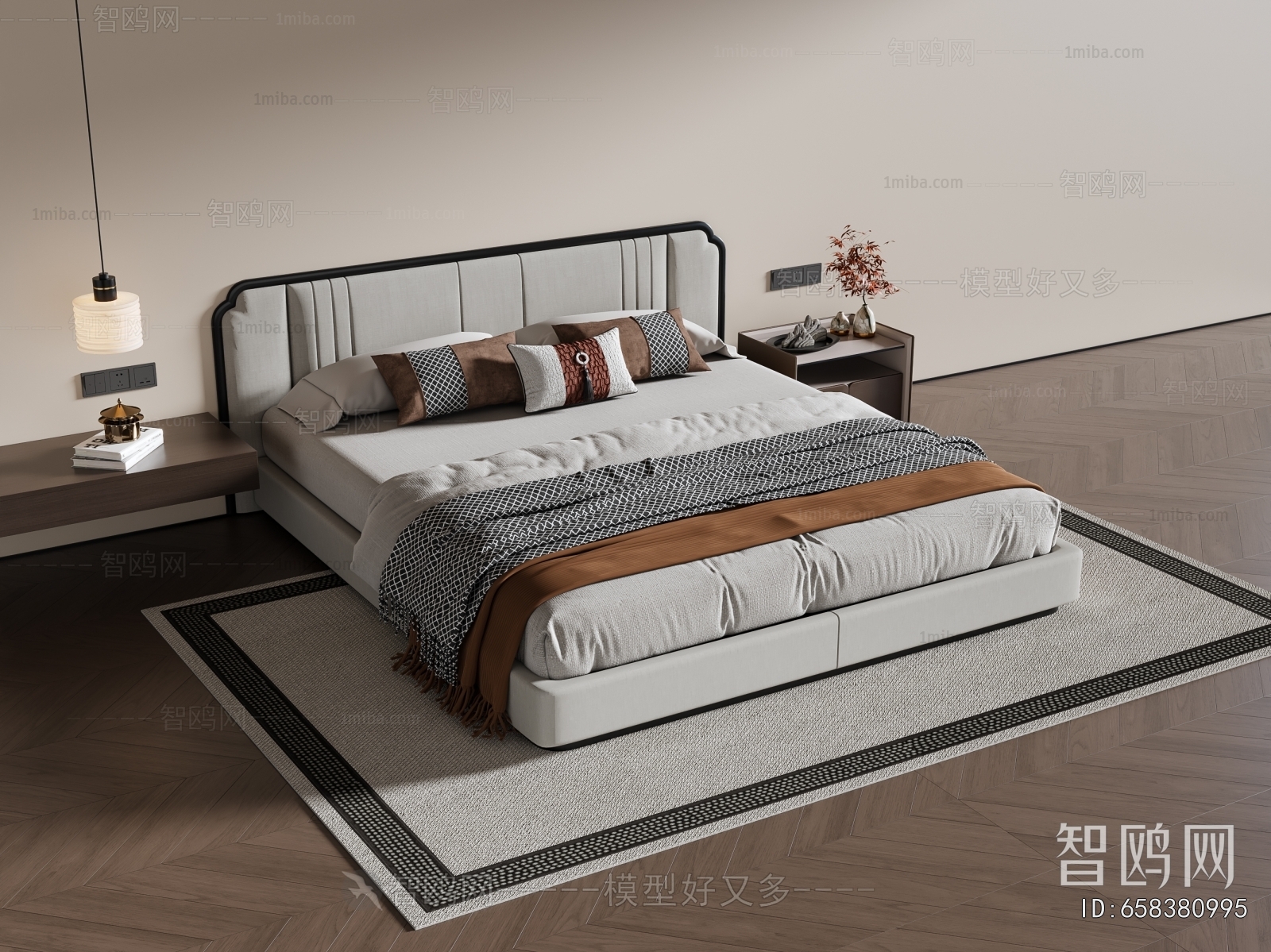 New Chinese Style Double Bed