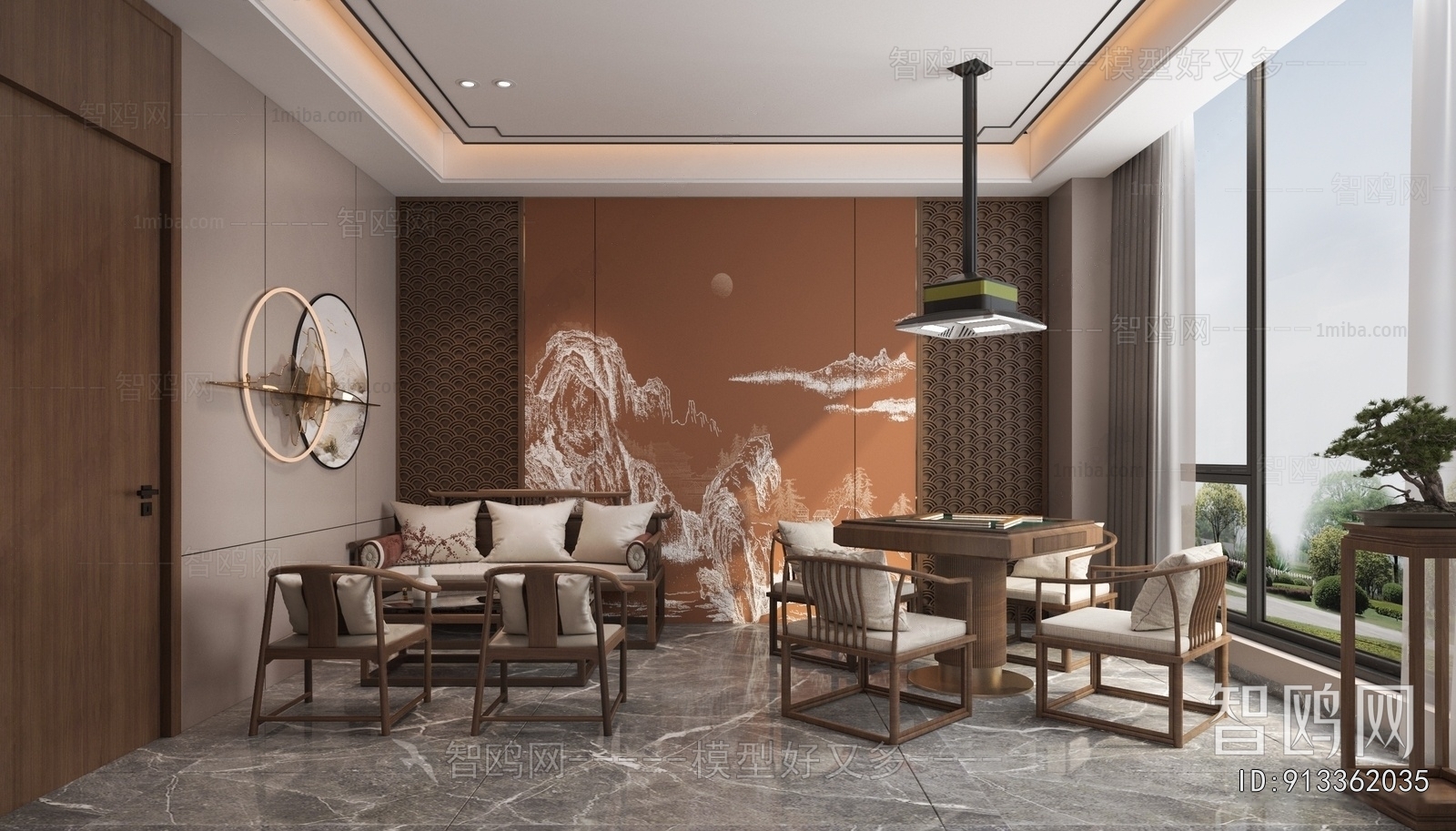 New Chinese Style Chess And Card Room