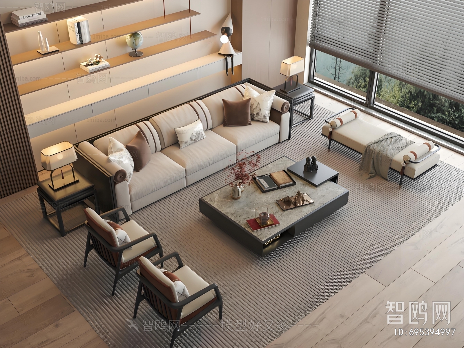 New Chinese Style Sofa Combination