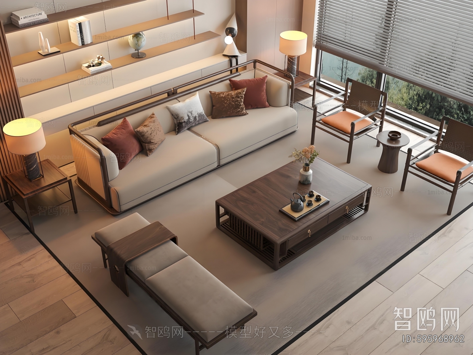 New Chinese Style Sofa Combination