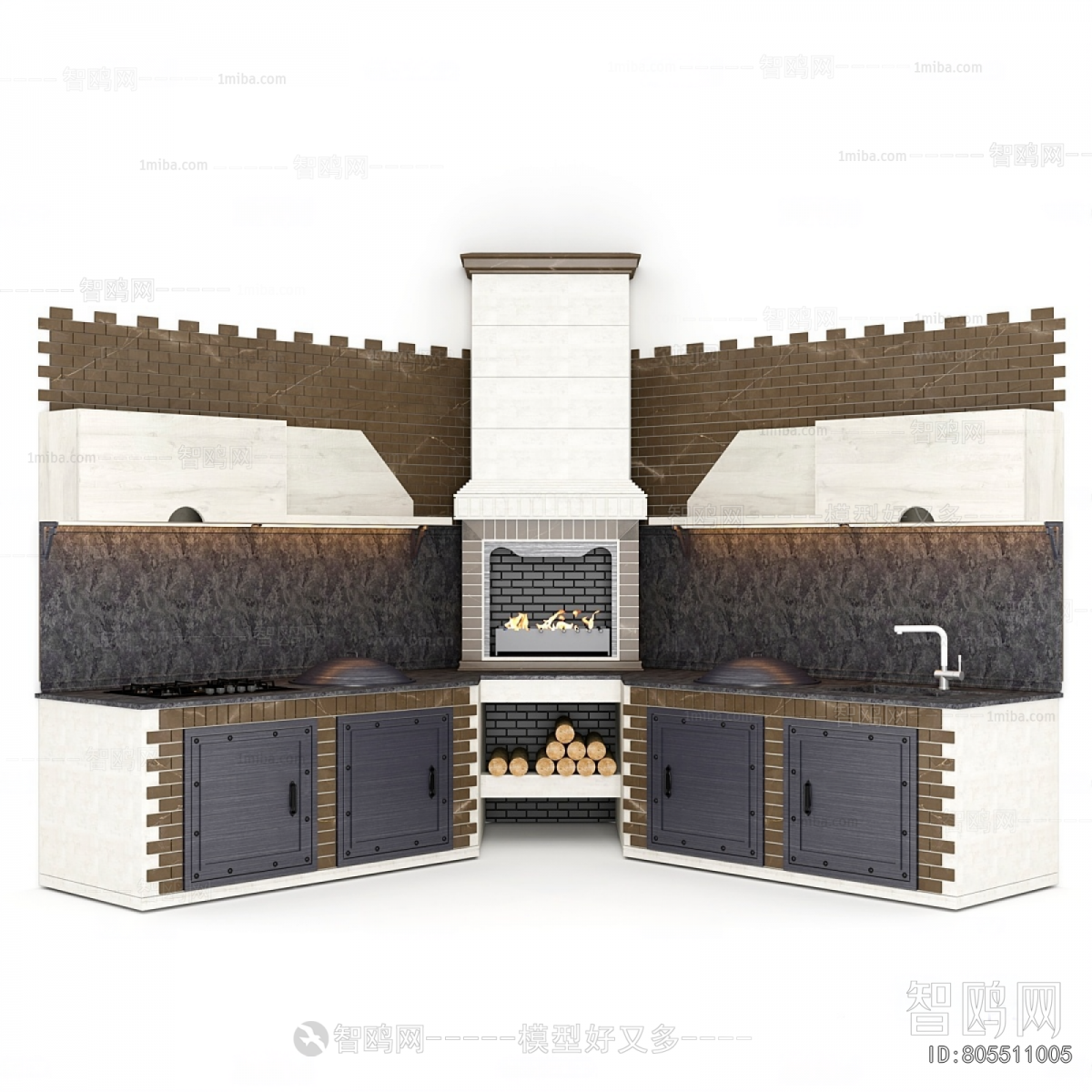 Retro Style Kitchen Cabinet