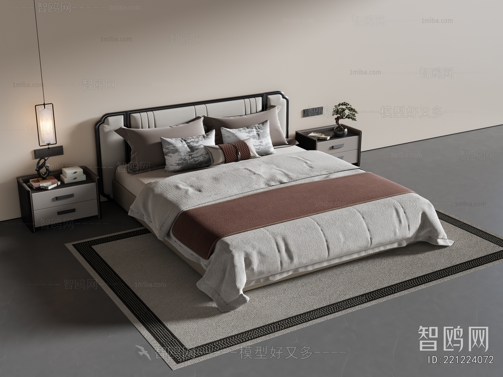 New Chinese Style Double Bed
