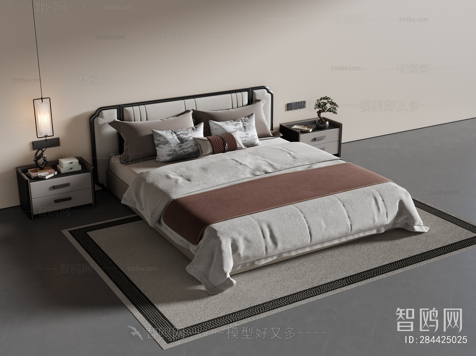 New Chinese Style Double Bed