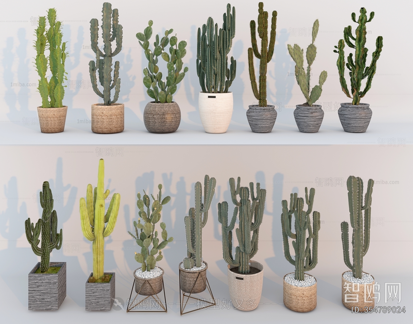 Modern Ground Green Plant Potted Plants