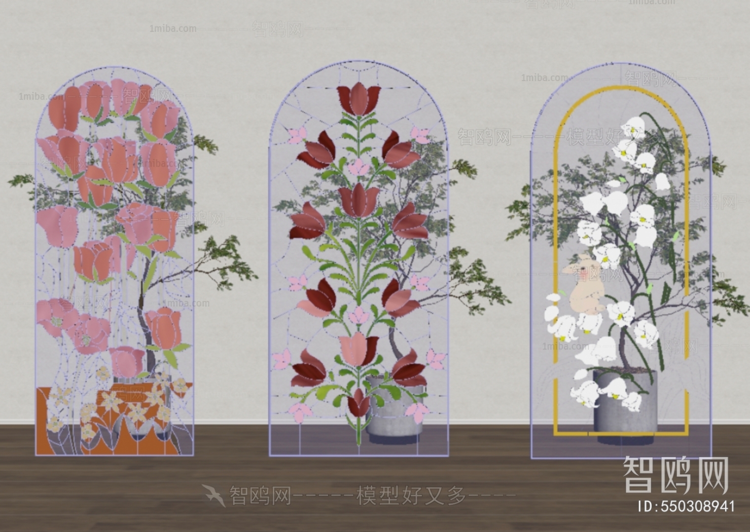 French Style Glass Screen Partition