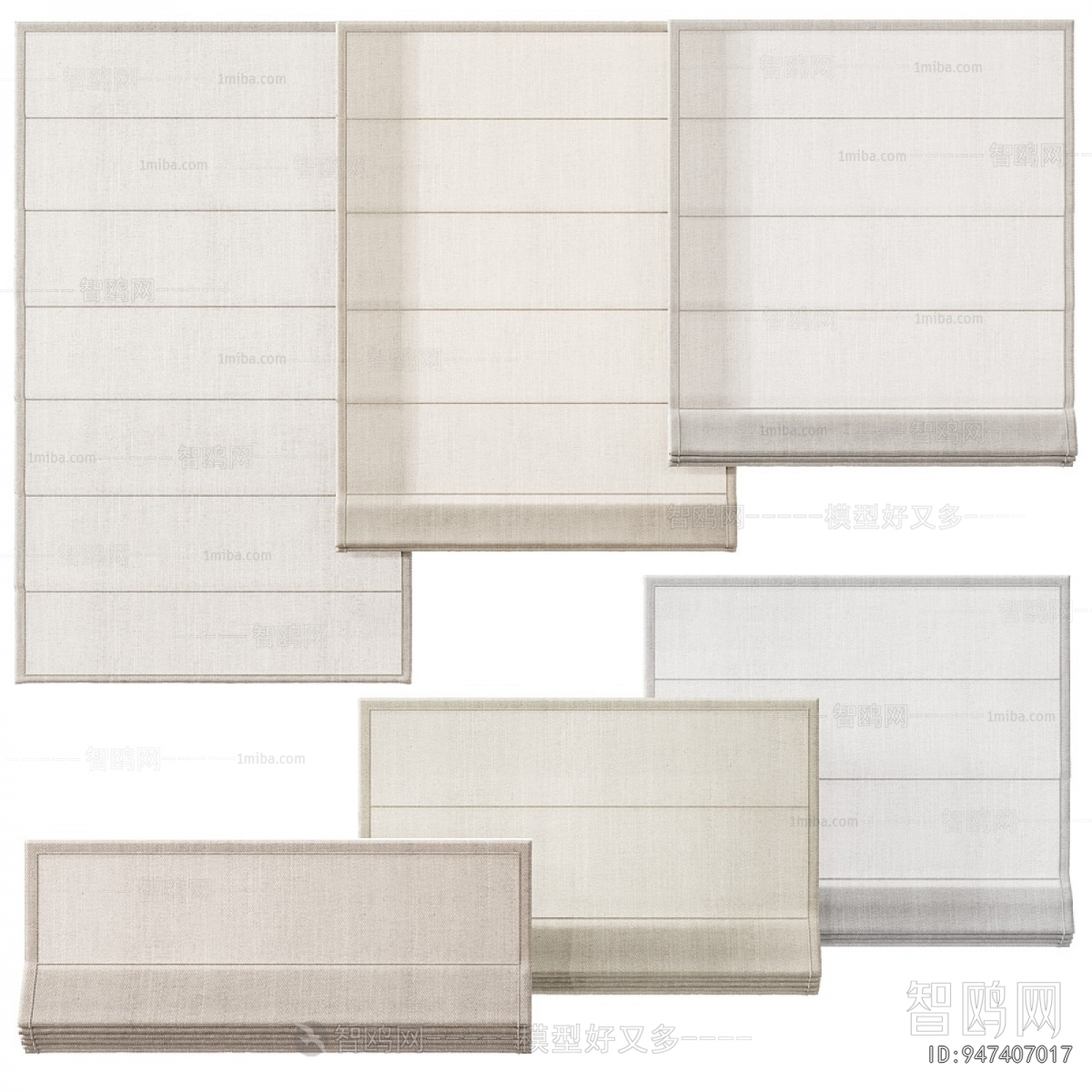 New Chinese Style Roman Curtain