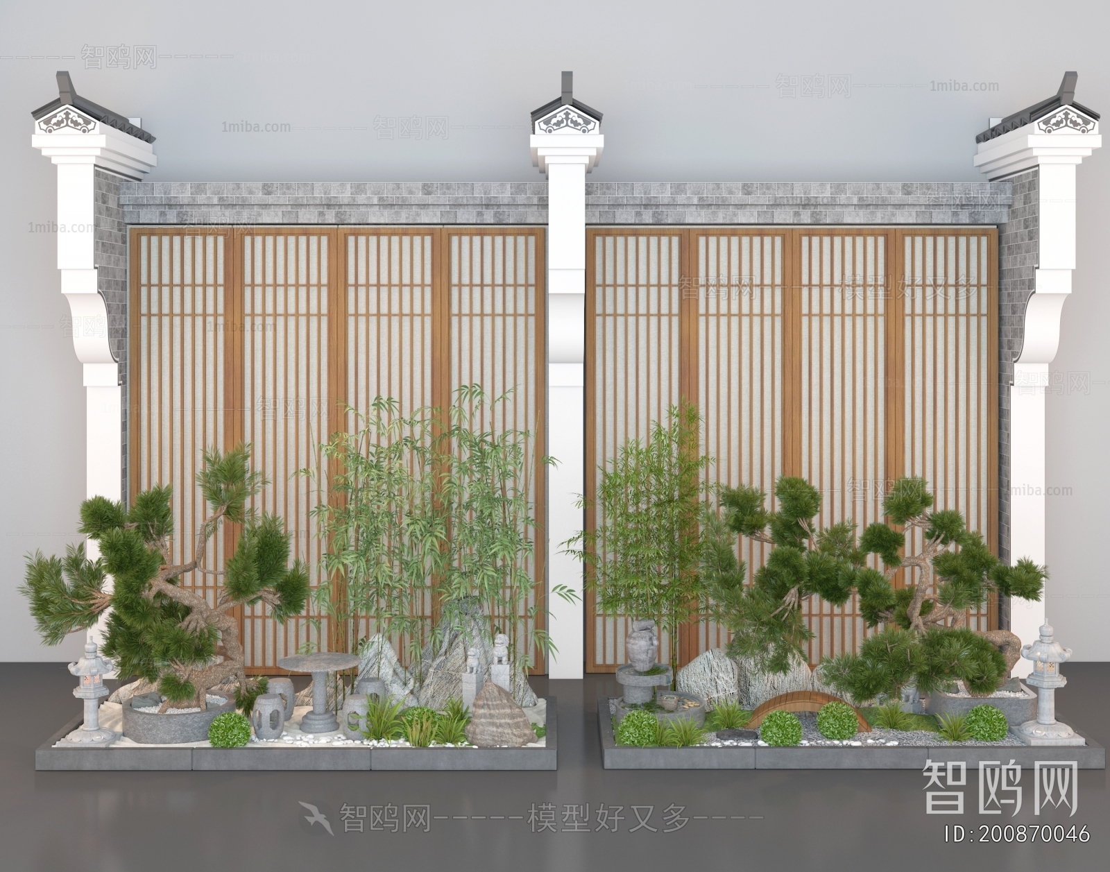 New Chinese Style Plant Landscaping