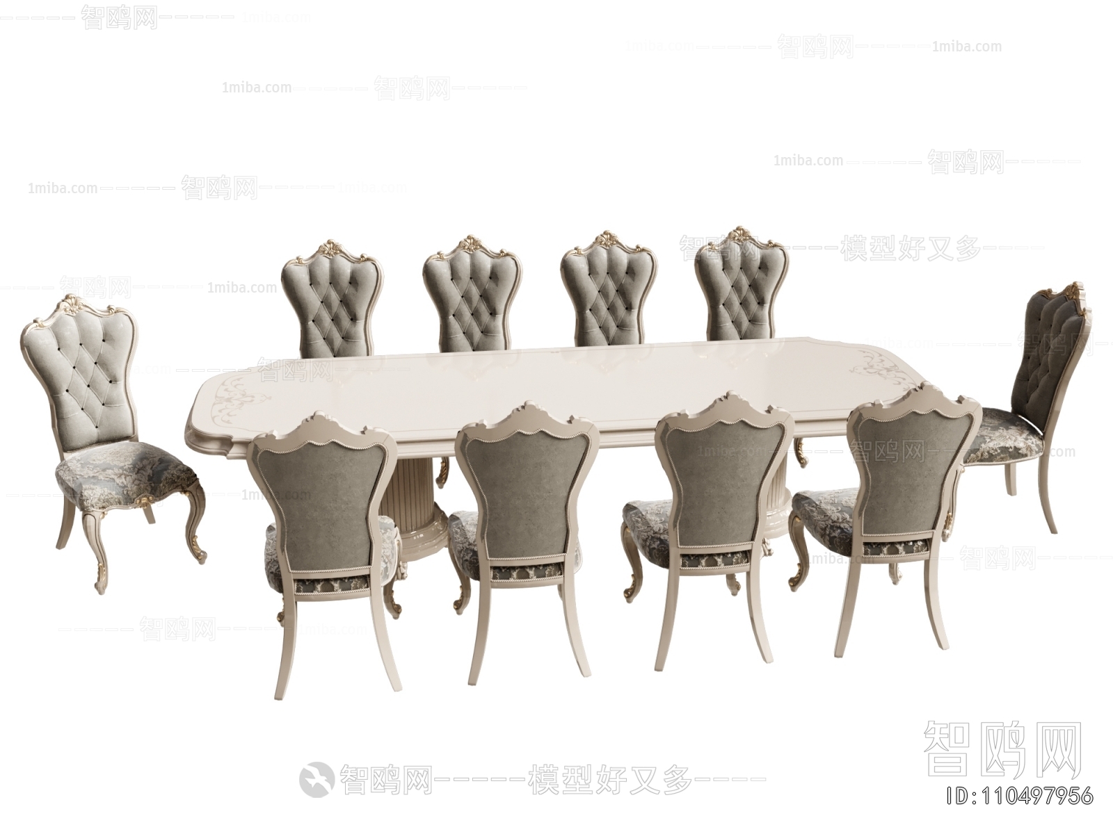 European Style Dining Table And Chairs