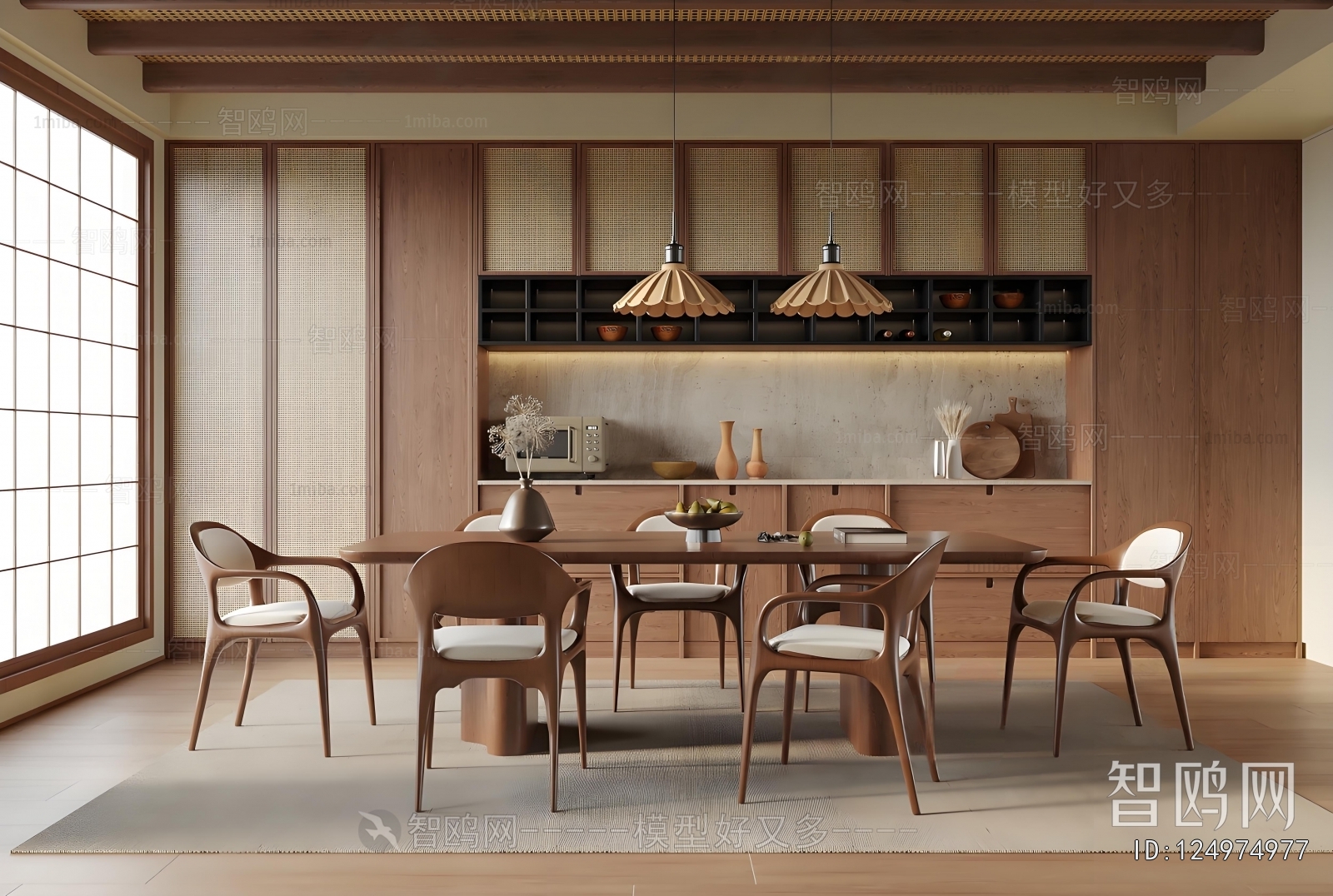 Wabi-sabi Style Dining Room