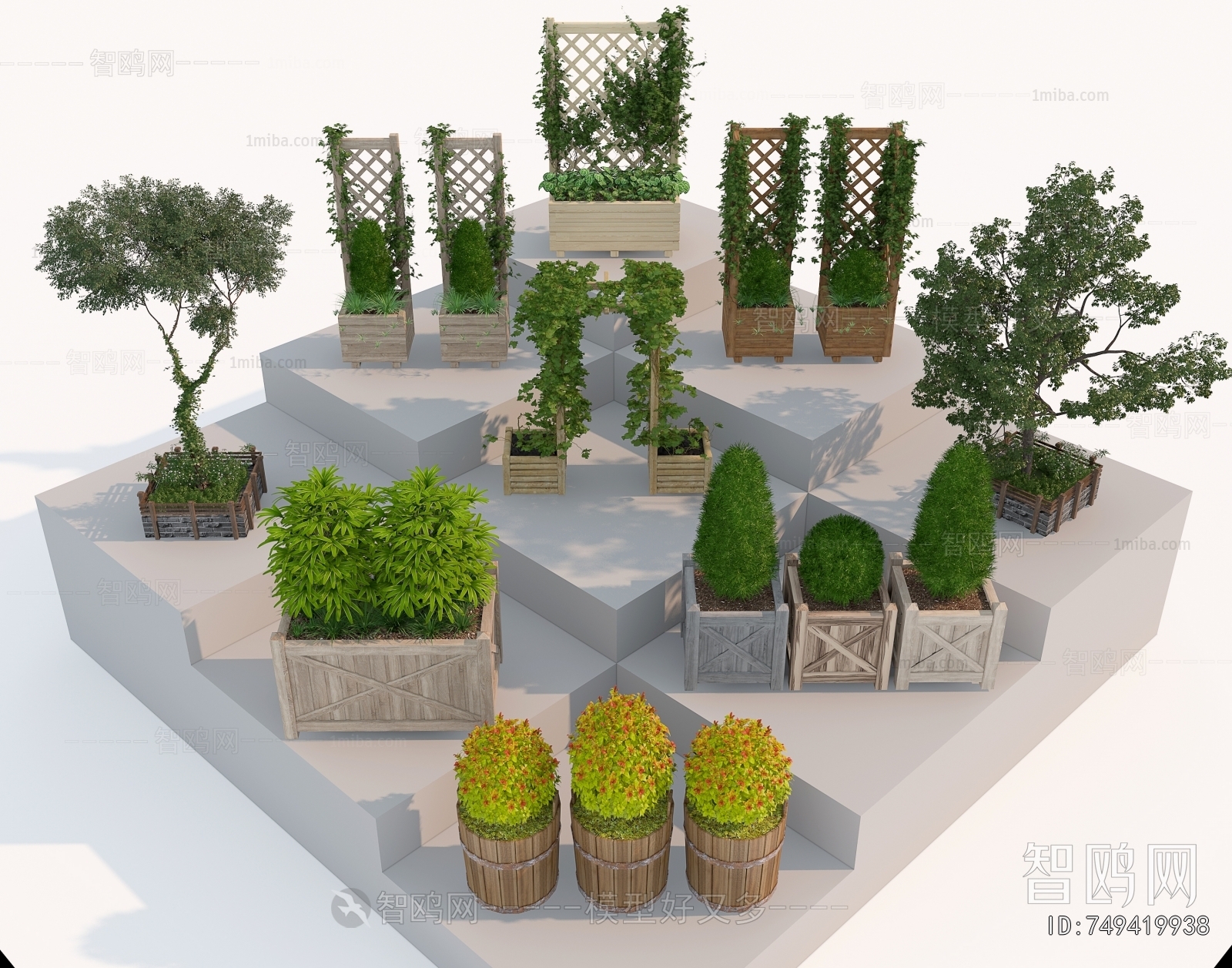 Modern Flower Bed, Flower Bowl, Flower Box