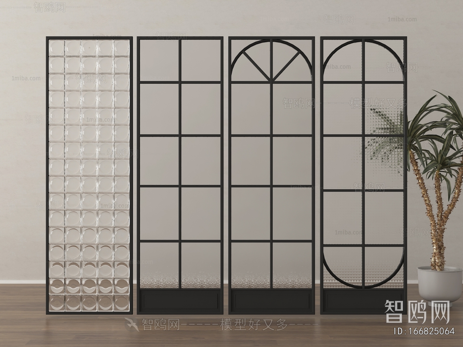 French Style Glass Screen Partition