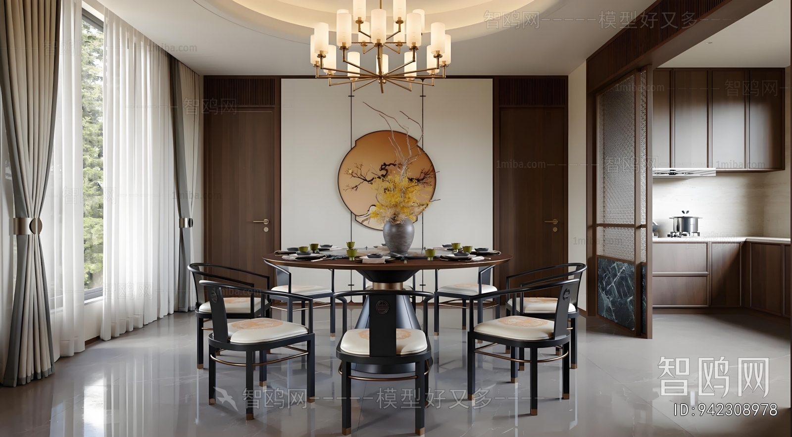 New Chinese Style Dining Room
